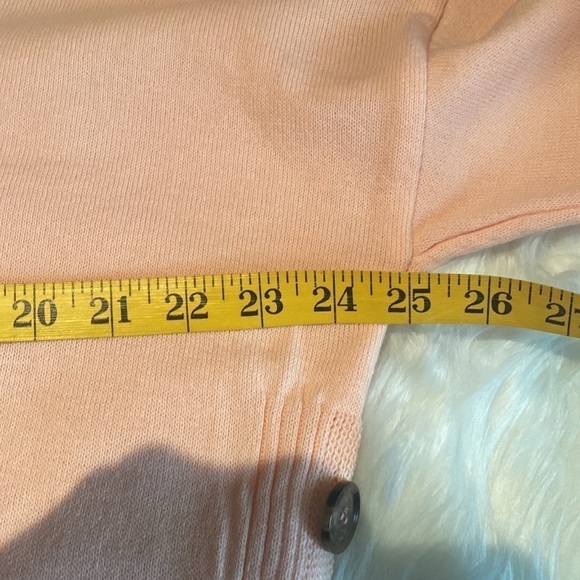 AQE Fashion v neck lightweight peach sweater with button detail - Picture 5 of 5